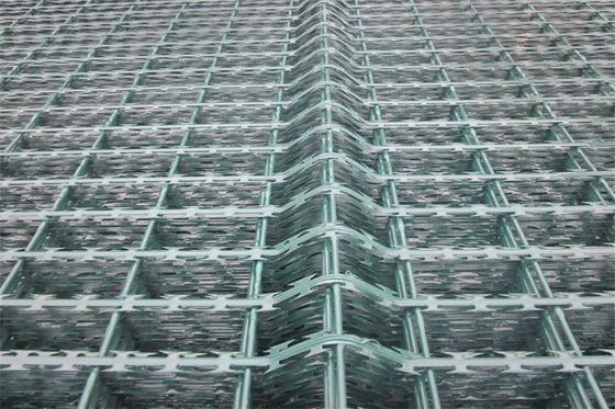 Powder Coated Welded Razor Custom Barbed Wire Fencing Fence Mesh 100X100mm Factory