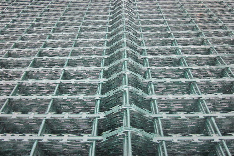 Powder Coated Welded Razor Custom Barbed Wire Fencing Fence Mesh 100X100mm Factory